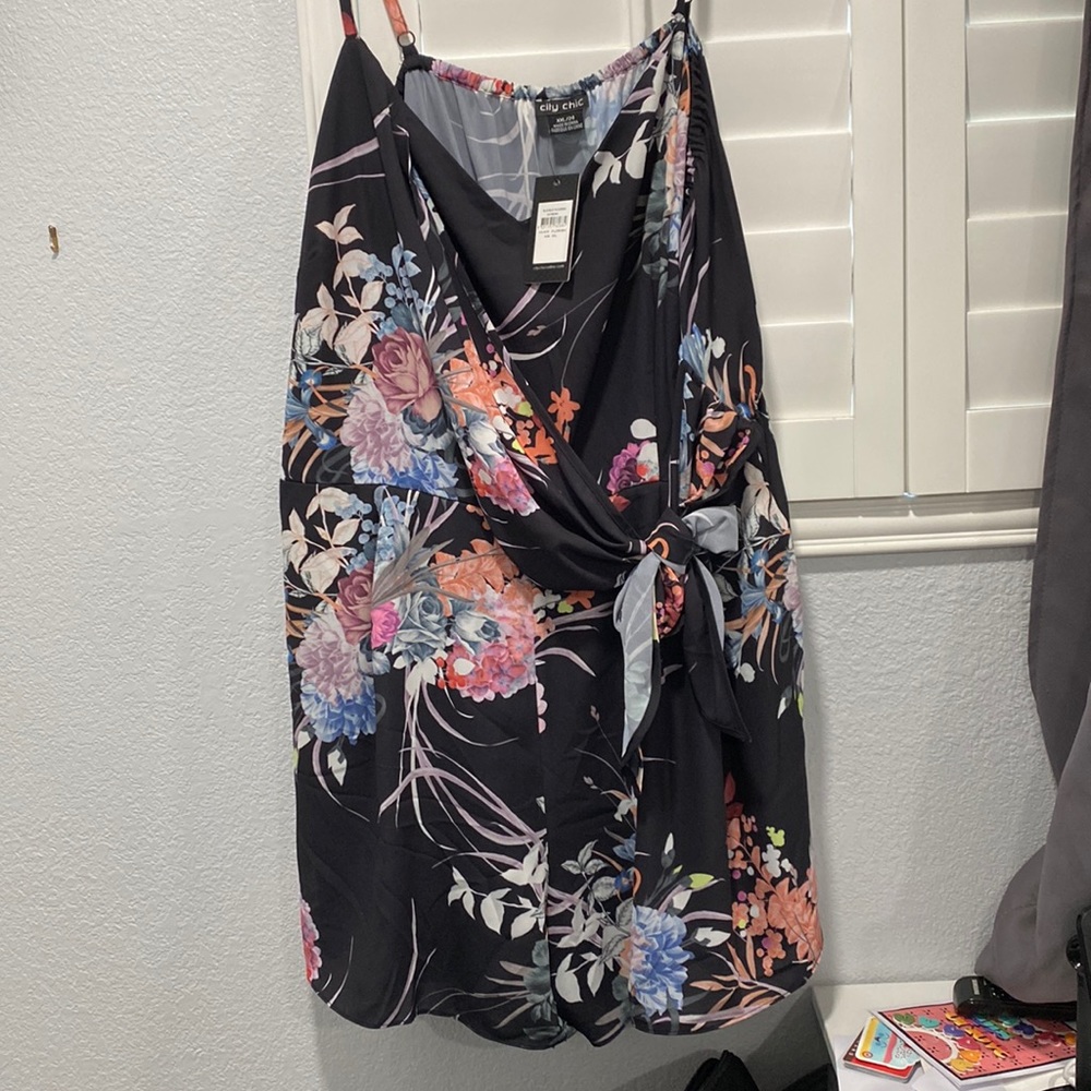 Plus Size Floral Short Romper W/Tags